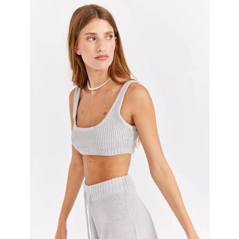 WeWoreWhat Scoop Pull On Bra Top in Light Grey SIZE XL $29